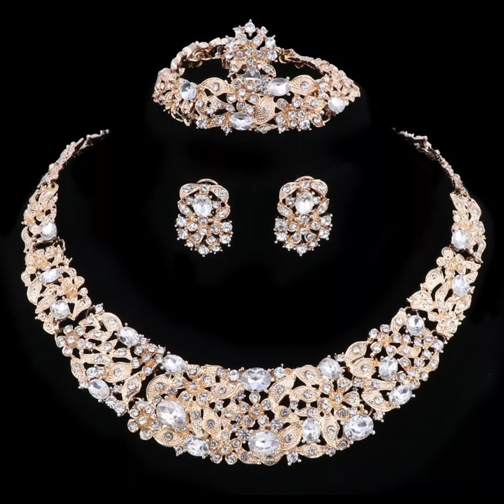 Rhinestone Necklace Set
